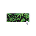 Watercolor Marijuana Leaf Pattern Print Extended Mouse Pad