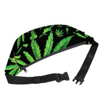 Watercolor Marijuana Leaf Pattern Print Fanny Pack