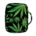 Watercolor Marijuana Leaf Pattern Print Front Pocket Bible Bag