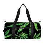 Watercolor Marijuana Leaf Pattern Print Gym Bag