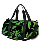 Watercolor Marijuana Leaf Pattern Print Gym Bag