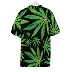 Watercolor Marijuana Leaf Pattern Print Hawaiian Shirt