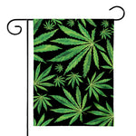 Watercolor Marijuana Leaf Pattern Print House Flag