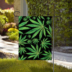 Watercolor Marijuana Leaf Pattern Print House Flag