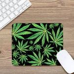Watercolor Marijuana Leaf Pattern Print Mouse Pad