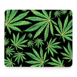 Watercolor Marijuana Leaf Pattern Print Mouse Pad