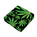 Watercolor Marijuana Leaf Pattern Print Outdoor Seat Cushion Cover