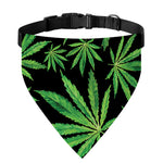 Watercolor Marijuana Leaf Pattern Print Over The Collar Dog Bandana