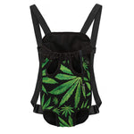 Watercolor Marijuana Leaf Pattern Print Pet Carrier Backpack