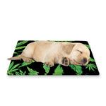 Watercolor Marijuana Leaf Pattern Print Pet Cooling Mat Cover