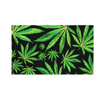 Watercolor Marijuana Leaf Pattern Print Polyester Flag