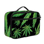 Watercolor Marijuana Leaf Pattern Print Portable Lunch Bag