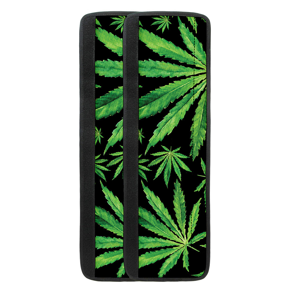 Watercolor Marijuana Leaf Pattern Print Refrigerator Handle Covers