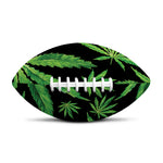 Watercolor Marijuana Leaf Pattern Print Rugby Ball