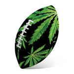 Watercolor Marijuana Leaf Pattern Print Rugby Ball