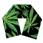 Watercolor Marijuana Leaf Pattern Print Scarf
