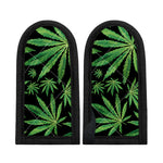 Watercolor Marijuana Leaf Pattern Print Skillet Handle Cover