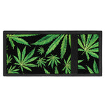 Watercolor Marijuana Leaf Pattern Print Trifold Wallet