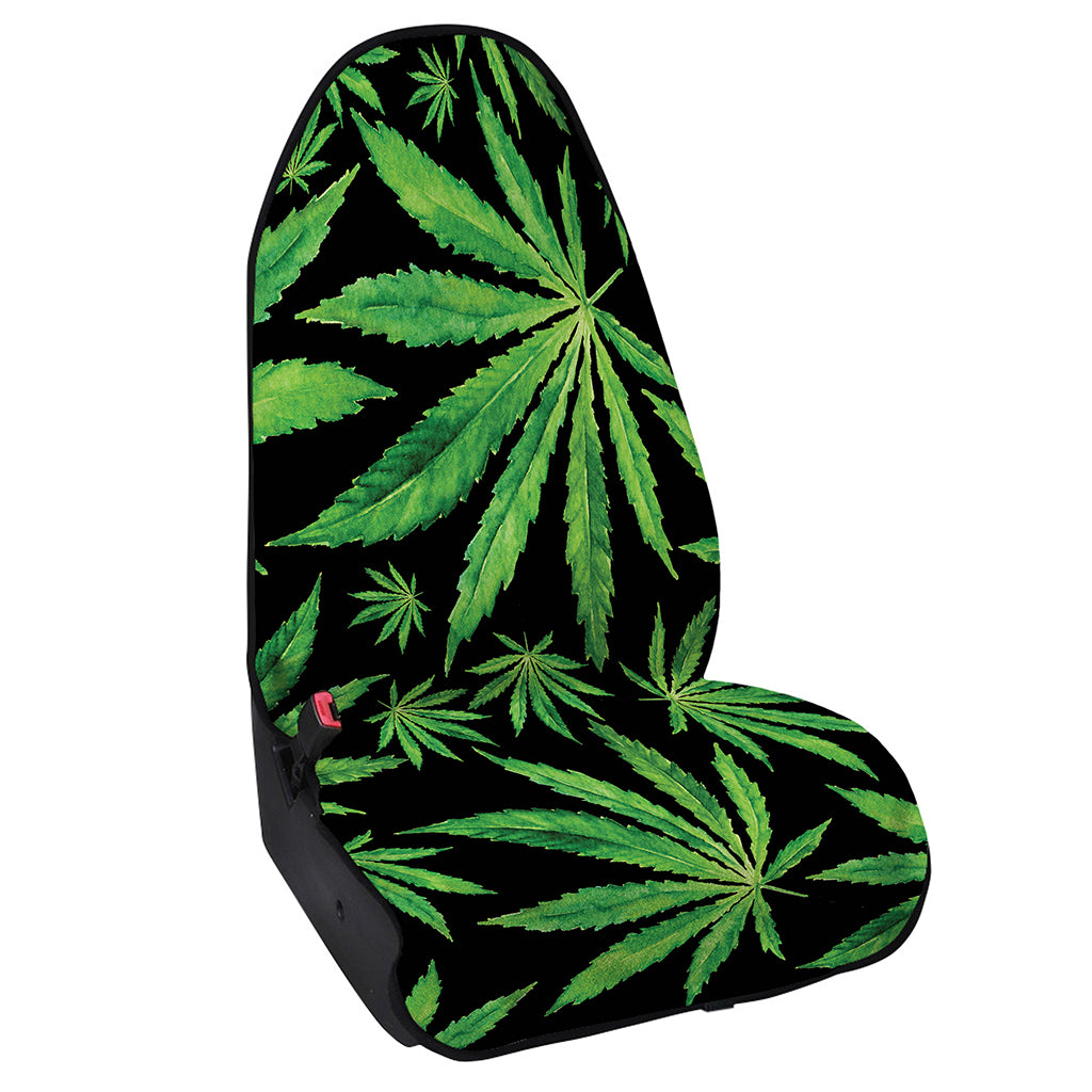 Watercolor Marijuana Leaf Pattern Print Waterproof Car Seat Cover