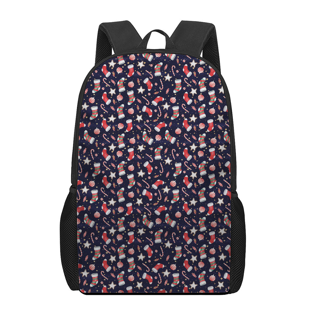 Watercolor Merry Christmas Pattern Print 17 Inch Backpack