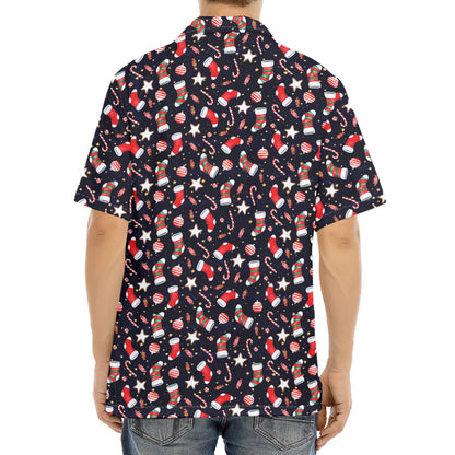 Watercolor Merry Christmas Pattern Print Aloha Shirt