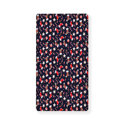 Watercolor Merry Christmas Pattern Print Baby Crib Sheet