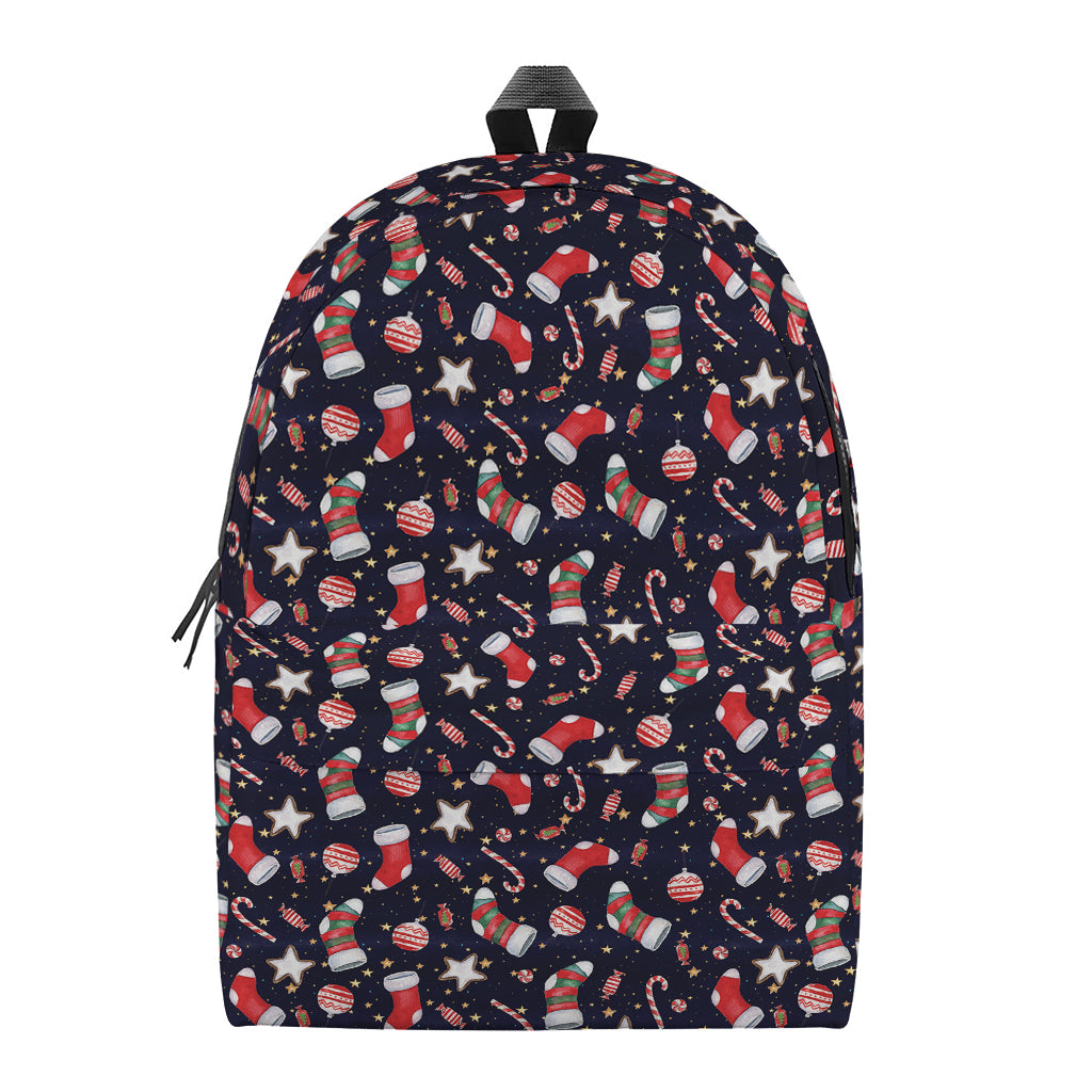 Watercolor Merry Christmas Pattern Print Backpack
