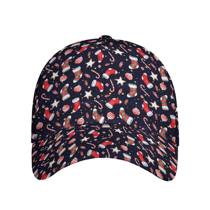 Watercolor Merry Christmas Pattern Print Baseball Cap