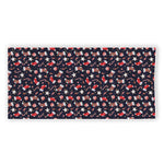 Watercolor Merry Christmas Pattern Print Beach Towel