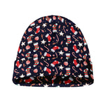 Watercolor Merry Christmas Pattern Print Beanie