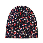 Watercolor Merry Christmas Pattern Print Beanie