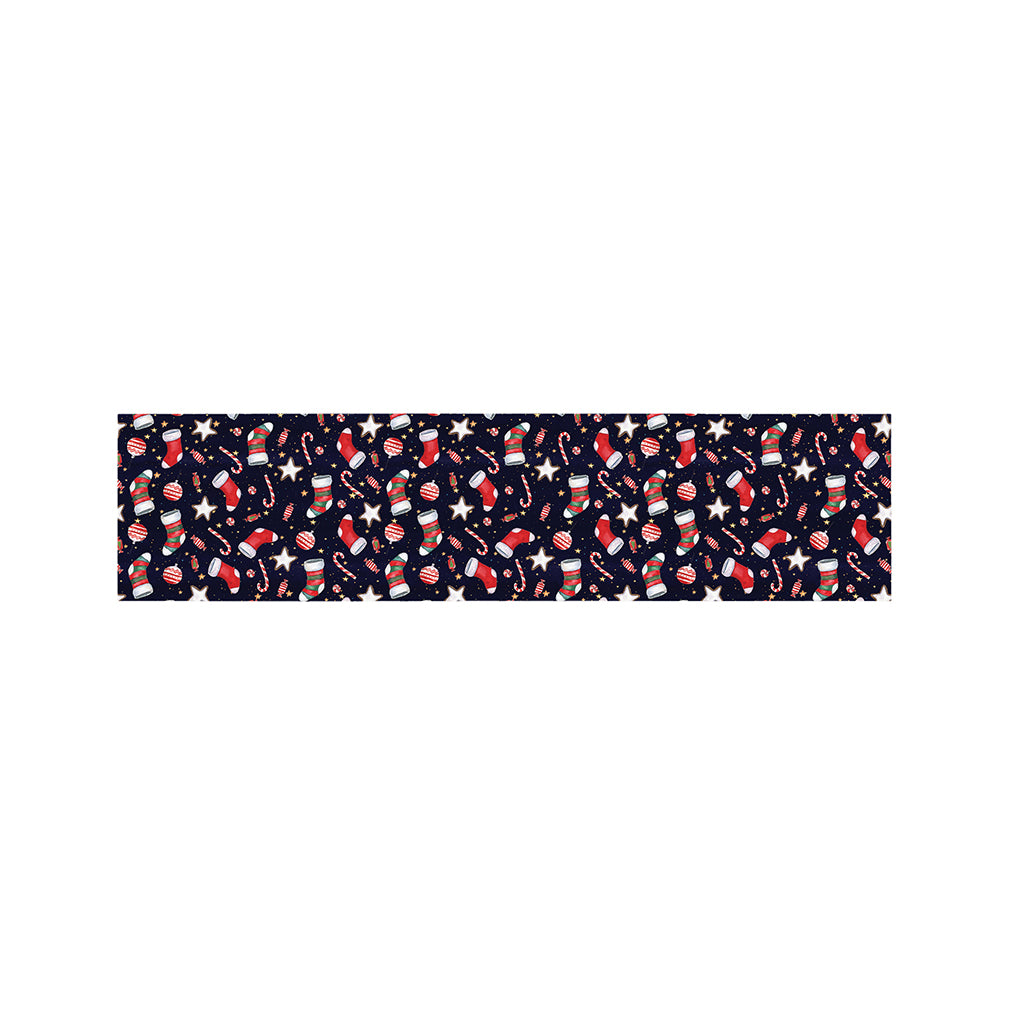 Watercolor Merry Christmas Pattern Print Bed Runner