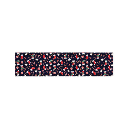 Watercolor Merry Christmas Pattern Print Bed Runner