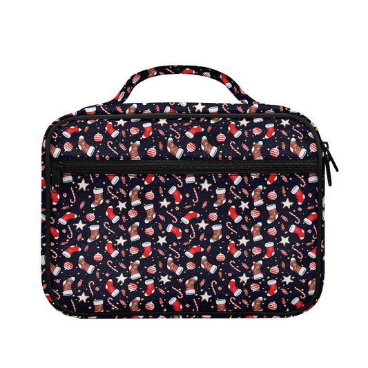 Watercolor Merry Christmas Pattern Print Briefcase Bible Bag