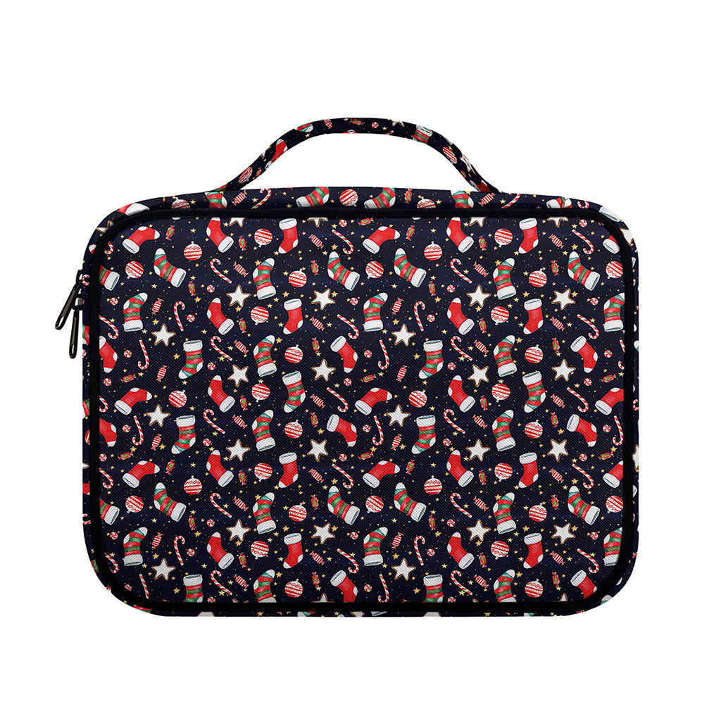 Watercolor Merry Christmas Pattern Print Briefcase Bible Bag