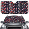 Watercolor Merry Christmas Pattern Print Car Windshield Sun Shade