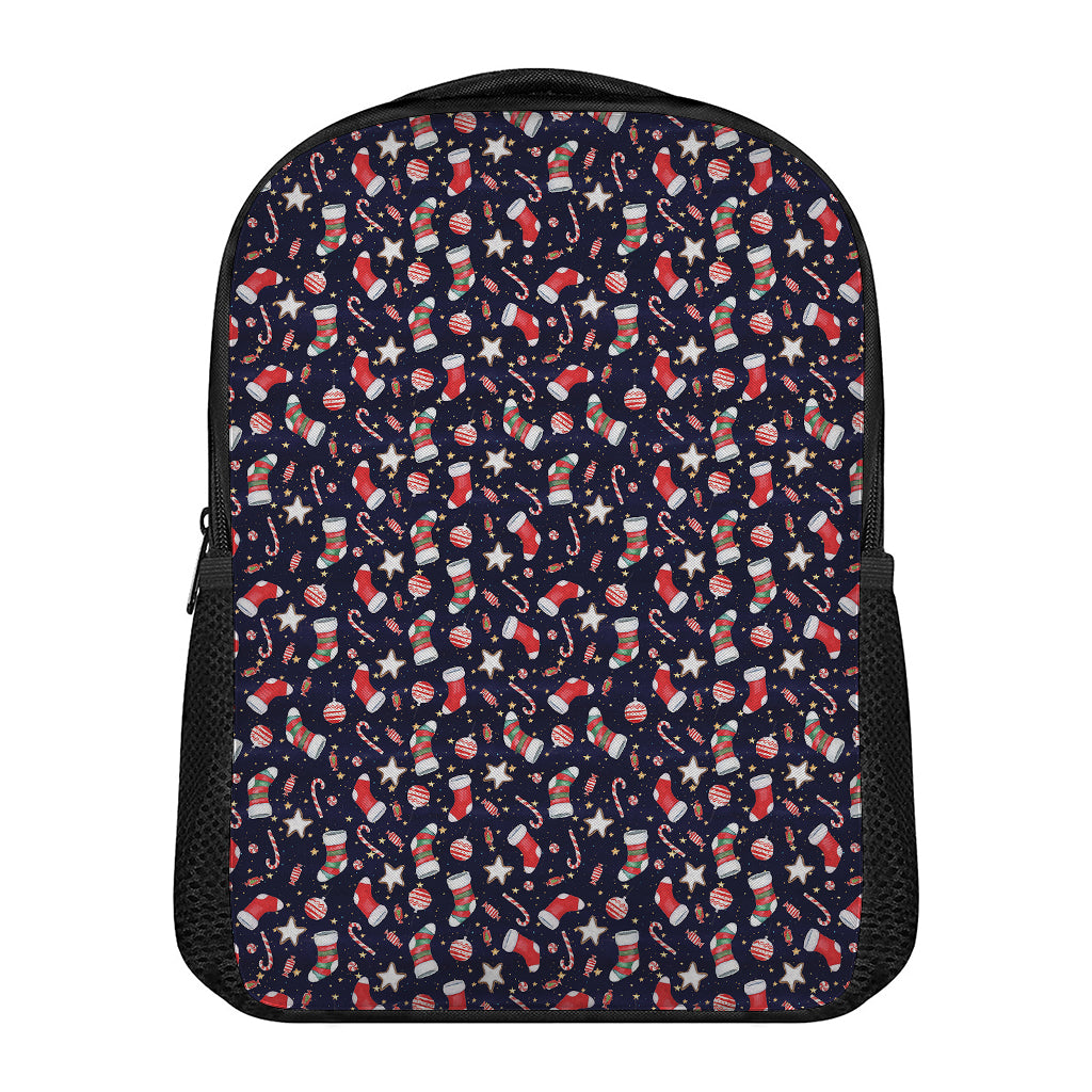 Watercolor Merry Christmas Pattern Print Casual Backpack