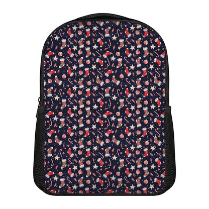 Watercolor Merry Christmas Pattern Print Casual Backpack