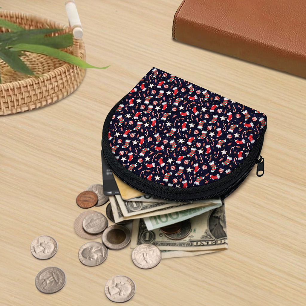 Watercolor Merry Christmas Pattern Print Coin Purse