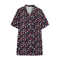 Watercolor Merry Christmas Pattern Print Cotton Hawaiian Shirt