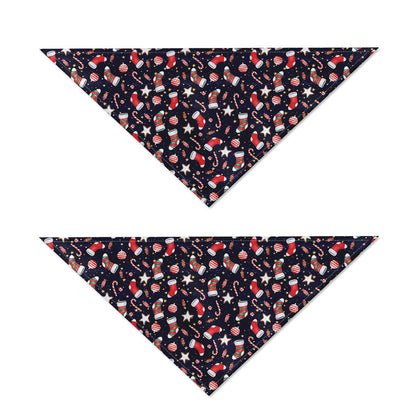 Watercolor Merry Christmas Pattern Print Dog Bandana