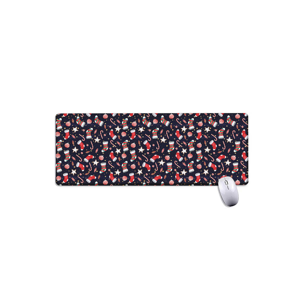 Watercolor Merry Christmas Pattern Print Extended Mouse Pad
