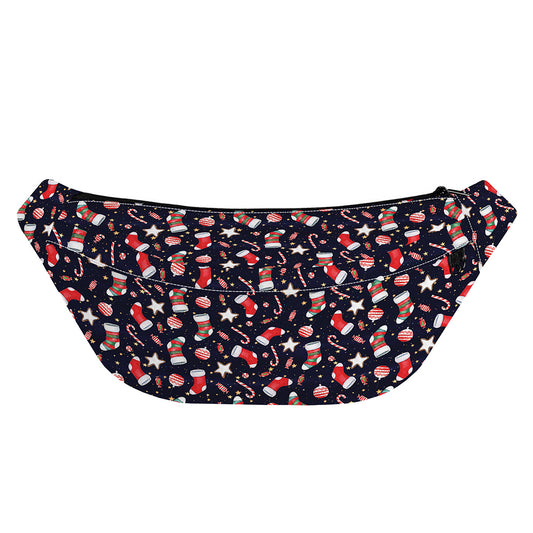 Watercolor Merry Christmas Pattern Print Fanny Pack