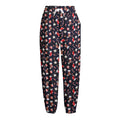 Watercolor Merry Christmas Pattern Print Fleece Lined Knit Pants