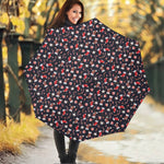 Watercolor Merry Christmas Pattern Print Foldable Umbrella