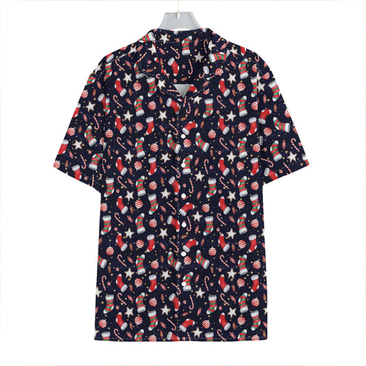 Watercolor Merry Christmas Pattern Print Hawaiian Shirt