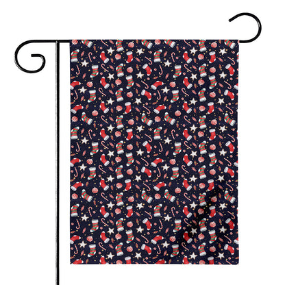 Watercolor Merry Christmas Pattern Print House Flag