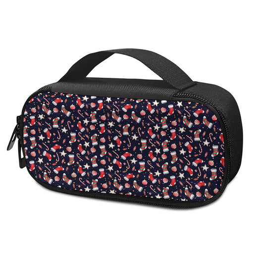 Watercolor Merry Christmas Pattern Print Insulin Cooler Travel Case