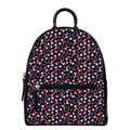 Watercolor Merry Christmas Pattern Print Leather Backpack