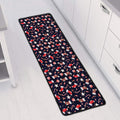 Watercolor Merry Christmas Pattern Print Long Kitchen Mat